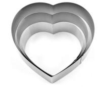 Multi Size Heart Shape Mousse Ring 4,6,8 in tier Cake Ring1