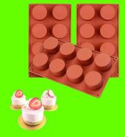 8-Cavity Round Cylinder Silicone Mold, Round Soap Mold, Acuan Sabun Bulat1