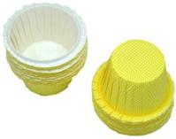 40 Yellow mini dot cupcake cases1