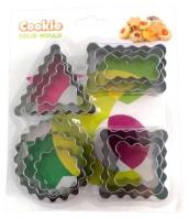 Fluted Round, Square, Rectangular, Triangle Raya Cookie cutter set of 121