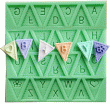 Alphabet Bunting Fondant Silicone Mould 28-in-11