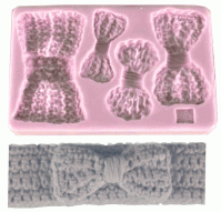 Crochet Bow Silicone Mould 4-in-11